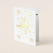 グリーティングカード – 喜ばしいフォイルスター 箔カード (正面)