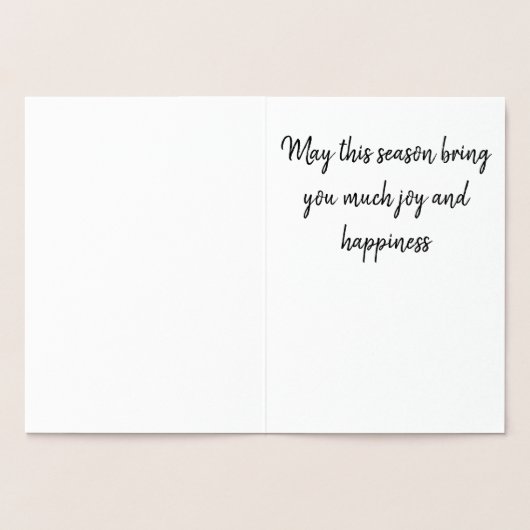 グリーティングカード – 喜ばしいフォイルスター 箔カード (内部)