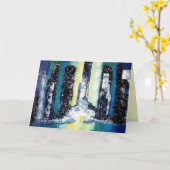 グリーティングカード – 夜明け (黄色い花)