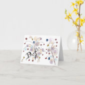 グリーティングカード_娘 カード (黄色い花)