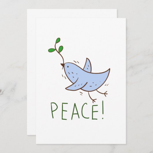 グリーティングカード、平和を願う。平和を願う 招待状 (正面/裏面)