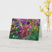 グリーティングカード:庭に混じった花_ カード (黄色い花)