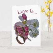 グリーティングカード。愛は… カード (黄色い花)