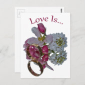 グリーティングカード。愛は… ポストカード (正面/裏面)