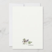 グリーティングカード 招待状 (裏面)