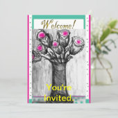 グリーティングカード 招待状 (スタンド正面)