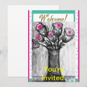 グリーティングカード 招待状 (正面/裏面)