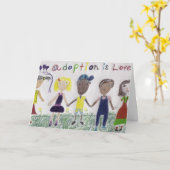 グリーティングカード – 採用は愛 (黄色い花)