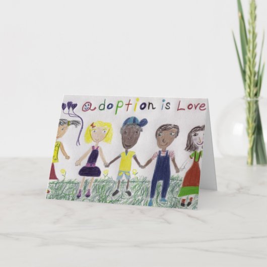 グリーティングカード – 採用は愛 (正面)