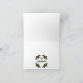 グリーティングカード – 文字をホリーの枝に囲む (内部)