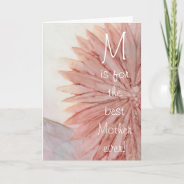 グリーティングカード「母の日を幸せに」ピンクの花 カード