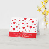 グリーティングカード - 浮遊するハート - 2周年記念 (黄色い花)