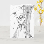 グリーティングカード – 涙を引く (黄色い花)