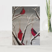 グリーティングカード(深紅色と祝日メッセージ) カード (正面)