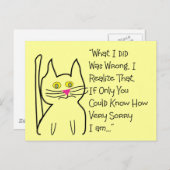 グリーティングカード – 猫デザイン ポストカード (正面/裏面)