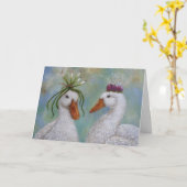 グリーティングカード - 王と女王 (黄色い花)