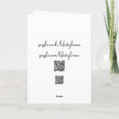 グリーティングカード - 白黒写真のスワン (裏面)