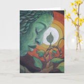 グリーティングカード：「目覚め」 カード (黄色い花)