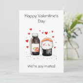 グリーティングカード – 私たちは大豆の仲間だ!かわいい寿司 (スタンド正面)