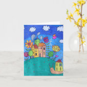 グリーティングカード – 移動しました (黄色い花)