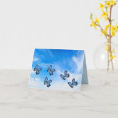 グリーティングカード:空の中の自由 カード (黄色い花)