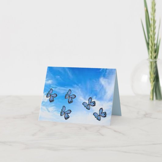 グリーティングカード:空の中の自由 カード (正面)