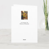 グリーティングカード – 紫と黄色のアイリスの水色 (裏面)