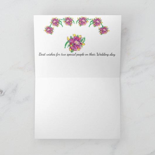 グリーティングカード：結婚式おめでとうございます カード (内部)