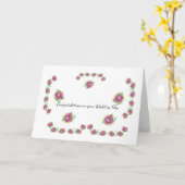 グリーティングカード：結婚式おめでとうございます カード (黄色い花)