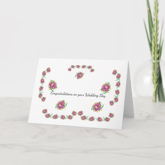 グリーティングカード：結婚式おめでとうございます カード (正面)