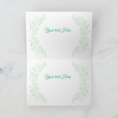 グリーティングカード、結婚式の招待状、花の装飾 招待状 (内部)