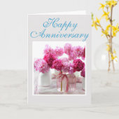 グリーティングカード - 結婚記念日おめでとう (黄色い花)