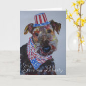 グリーティングカード：「自由大切」 カード (黄色い花)