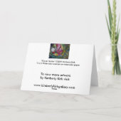 グリーティングカード：「花蜘蛛」 カード (裏面)