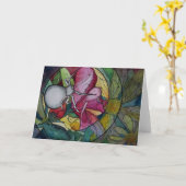 グリーティングカード：「花蜘蛛」 カード (黄色い花)