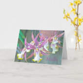 グリーティングカード, "蘭" カード (黄色い花)