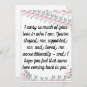 グリーティングカード | 親、メンターの心のこもったカード シーズンカード (正面/裏面)