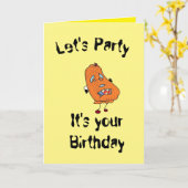 グリーティングカード：誕生日 カード (黄色い花)