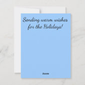 グリーティングカード – 雪だるま雪を降らせる シーズンカード (裏面)