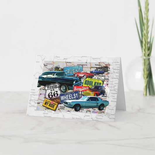 グリーティングカード- 66_クラシック Route車 カード (正面)