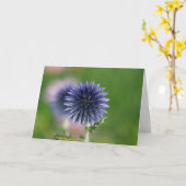 グリーティングカード – Blue Globe Thistle (黄色い花)