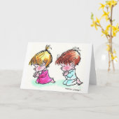 グリーティングカード – Boy & Girl 祈's (黄色い花)