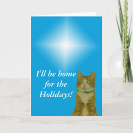 グリーティングカード – Christmas Star and Cat シーズンカード