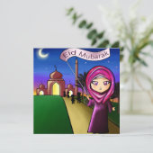グリーティングカード「Eid Mubarak」とスケッチ カード (スタンド正面)