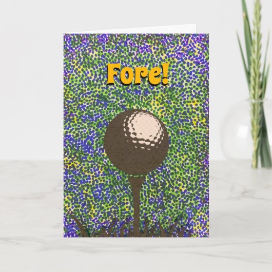 グリーティングカード – Golf Ball on Tee (正面)