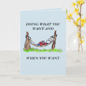 グリーティングカード – HAMMOCK AND HAPPY RETIMENT (黄色い花)