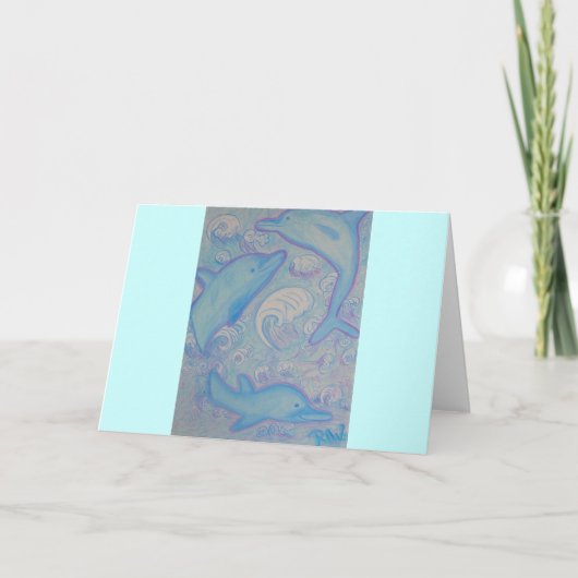 グリーティングカード – Happy Dolphins (正面)