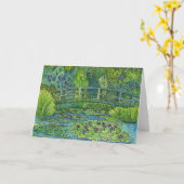 グリーティングカード – Monet's Tangled Bridge (黄色い花)