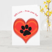 グリーティングカード – Pet Valentine (黄色い花)