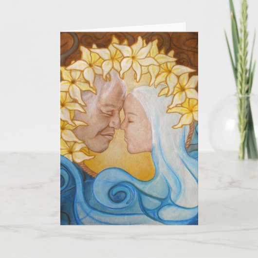 グリーティングカード：「Reach Into Myハート」 カード (正面)